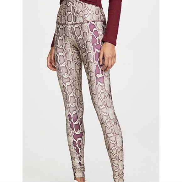 Onzie Brown and Tan Snakeskin Leggings - Picture 1 of 7